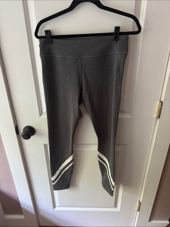 Tory Burch Pants - Tory Burch Charcoal Gray Leggings with White Stripe Detail